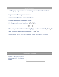 U.S. Office of Special Counsel&#039;s Certification Program Registration Form, Page 2