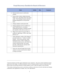 Fraud Discovery Checklist for Credit Union Board of Directors, Page 2