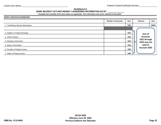 Form 5300 Call Report, Page 25
