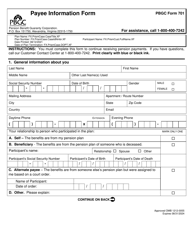 PBGC Form 701 Payee Information Form, Page 3