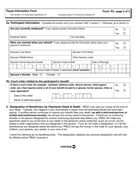 PBGC Form 701 Payee Information Form, Page 4
