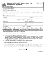 PBGC Form 719 Election to Withhold Federal Income Tax From Periodic Payments, Page 3