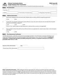 PBGC Form 600 Distress Termination Notice of Intent to Terminate, Page 5