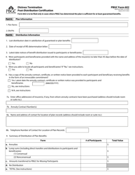 PBGC Form 600 Distress Termination Notice of Intent to Terminate, Page 7