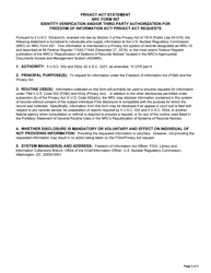 NRC Form 507 Identity Verification and/or Third-Party Authorization for Freedom of Information Act/Privacy Act Requests, Page 3