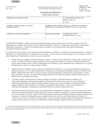 Formulario RD402-1 Acuerdo De Deposito (Spanish)