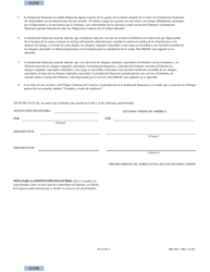 Formulario RD402-1 Acuerdo De Deposito (Spanish), Page 2