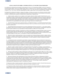 Formulario RD1910-5 Solicitud De Verificacion De Empleo - British Columbia, Canada (Spanish), Page 2