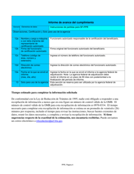 Formulario SF-PPR Informe De Avance Delcumplimiento (Spanish), Page 4