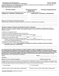 Formulario SSA-3288 Consentimiento Para La Divulgacion De La Informacion (Spanish), Page 2