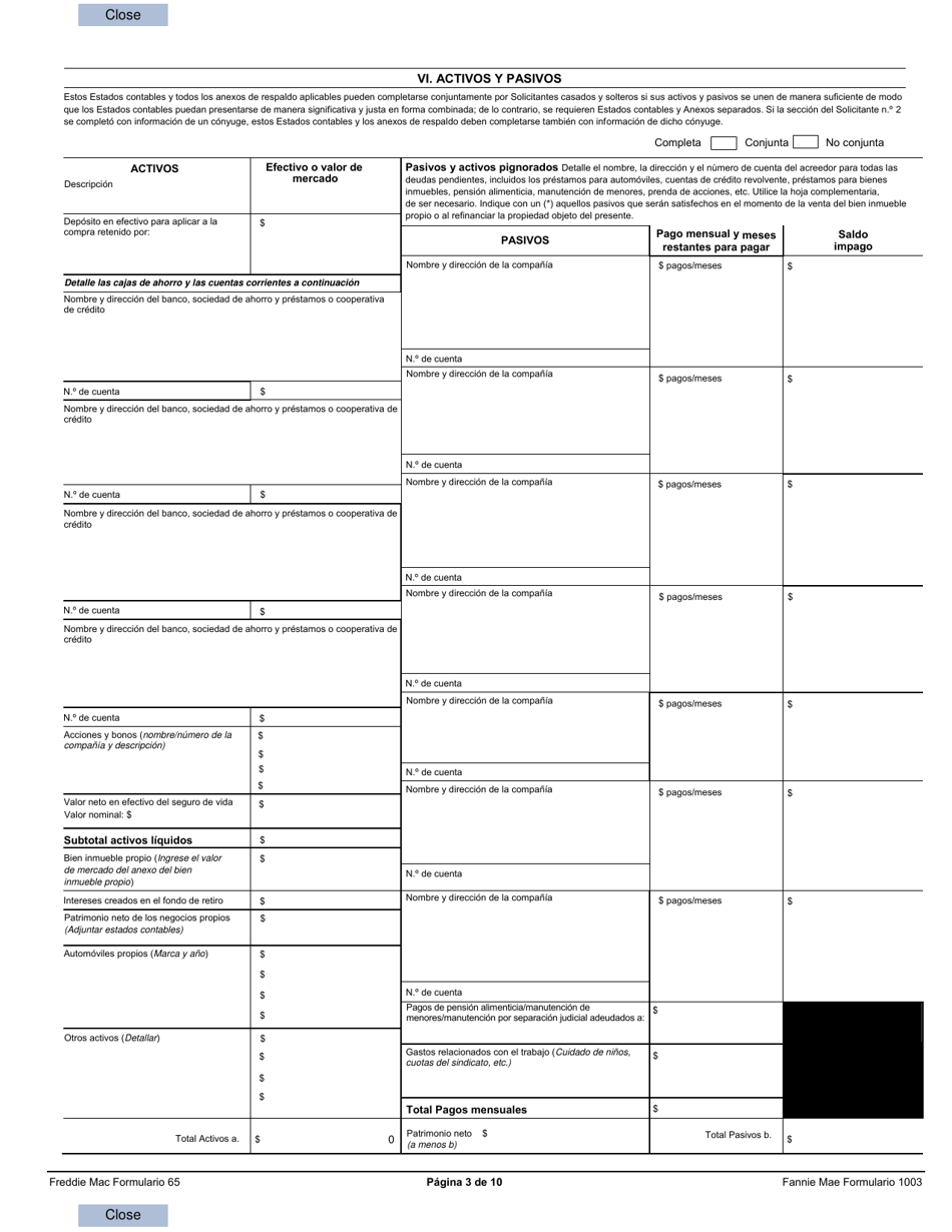 Formulario RD410-4 Solicitud De Asistencia Rural (Zona No Agricola) - Solicitud Uniforme Para Prestamo Residencial (Spanish), Page 3