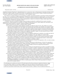 Formulario RD400-1 Acuerdo De Igualdad De Oportunidades (Spanish)