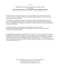 Formulario RD3550-2 Solicitud Para Verificacion De Donacion/Carta De Donacion (Spanish), Page 2