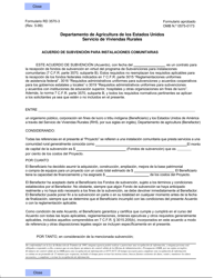 Formulario RD3570-3 Acuerdo De Subvencion Para Instalaciones Comunitarias (Spanish)
