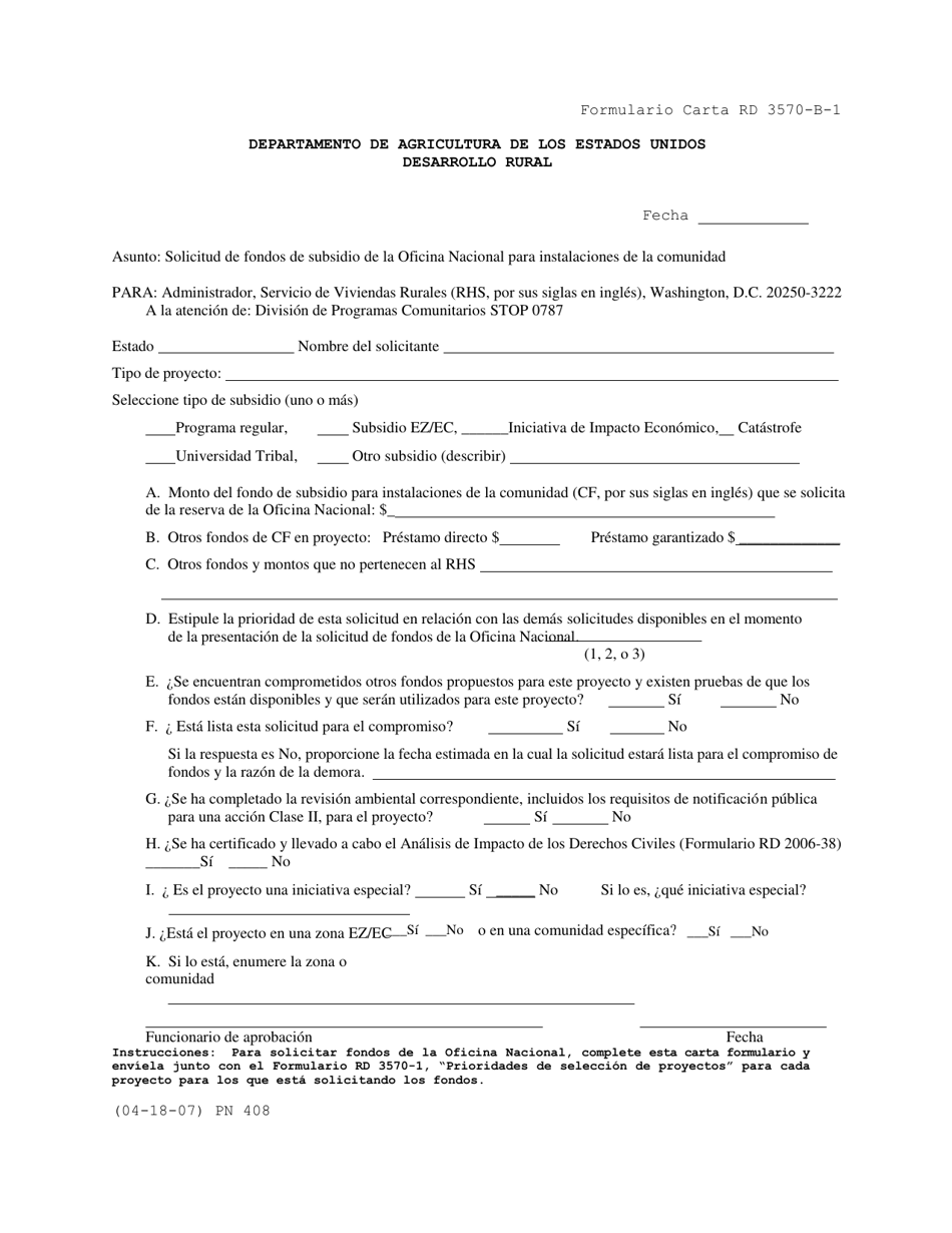 Formulario RD3570-B-1 - Fill Out, Sign Online and Download Printable ...