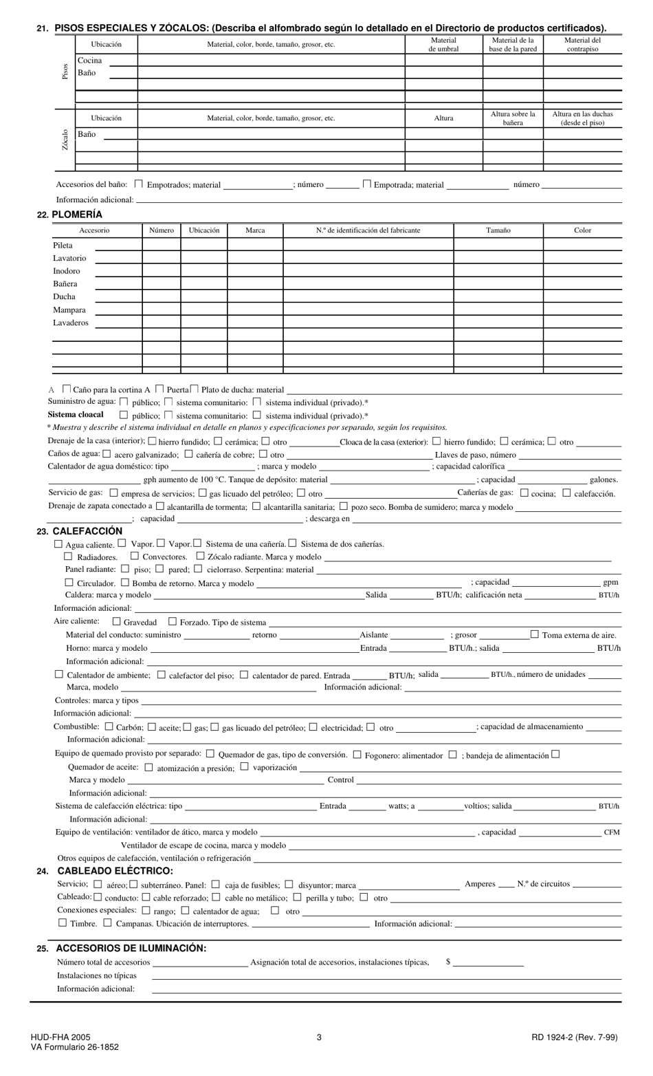 Formulario RD1924-2 Descripcion De Materiales (Spanish), Page 3
