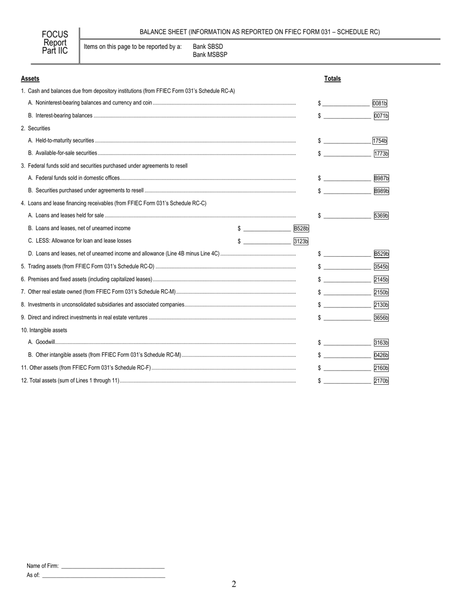 Form X-17A-5 Part IIC - Fill Out, Sign Online and Download Printable ...