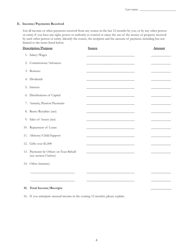Form D-A Disclosure of Assets and Financial Information, Page 8