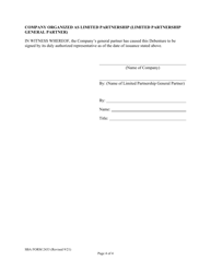 SBA Form 2433 10 Year Energy Saving Debenture Certification, Page 5
