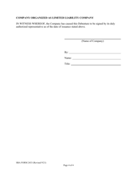 SBA Form 2433 10 Year Energy Saving Debenture Certification, Page 6