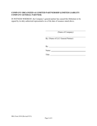 SBA Form 2434 5 Year Energy Saving Debenture Certification, Page 4
