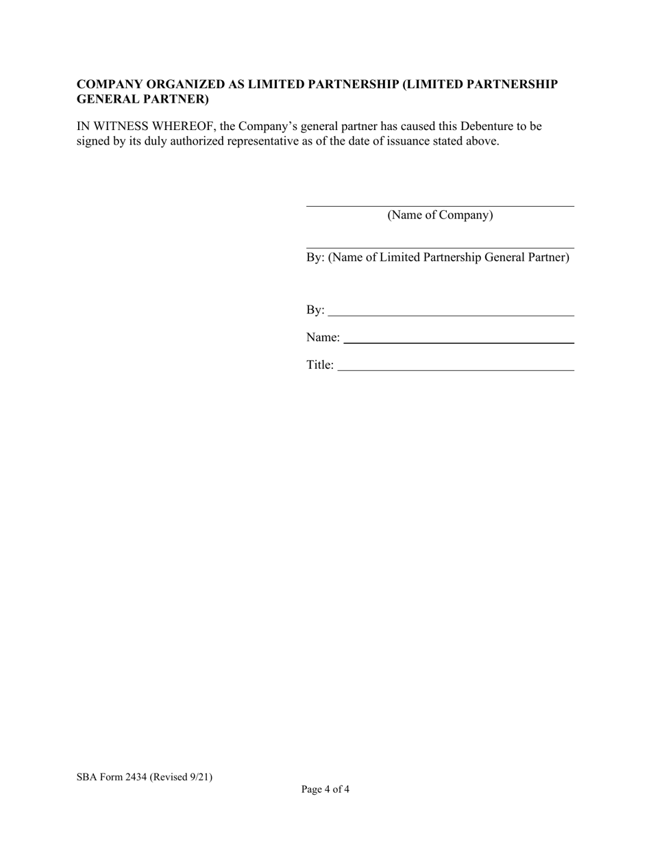 SBA Form 2434 5 Year Energy Saving Debenture Certification, Page 5