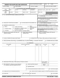 GSA Form 300 &quot;Order for Supplies and Services&quot;