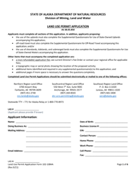 Form 102-1084A Land Use Permit Application - Alaska, Page 3