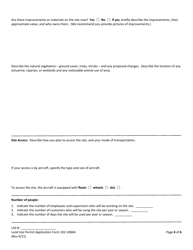 Form 102-1084A Land Use Permit Application - Alaska, Page 6