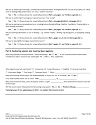 Form 102-1084C Land Use Permit Application Supplemental Questionnaire for Use of State-Owned Waters (Shorelands, Tidelands &amp; Submerged Lands) - Alaska, Page 2