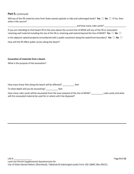 Form 102-1084C Land Use Permit Application Supplemental Questionnaire for Use of State-Owned Waters (Shorelands, Tidelands &amp; Submerged Lands) - Alaska, Page 9