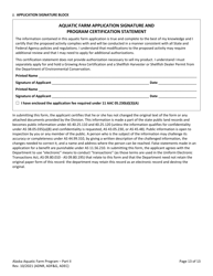 Part II Joint Agency Application - Alaska Aquatic Farm Program - Alaska, Page 13
