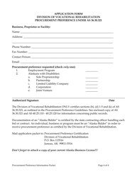 Procurement Preference Application Form - Alaska, Page 4
