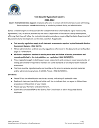 Form 05-22-023 Test Security Agreement Level 5 - Alaska