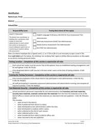 Form 05-22-022 Test Security Agreement Level 4 - Alaska, Page 2