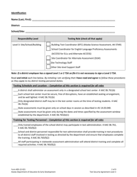 Form 05-22-021 Test Security Agreement Level 1-3 - Alaska, Page 2