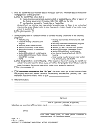 Form CIV-731.1 Affidavit of Compliance With 30-day Notice Requirement for Certain Covered Properties (SEC. 4024 of Federal CARES Act) - Alaska, Page 2