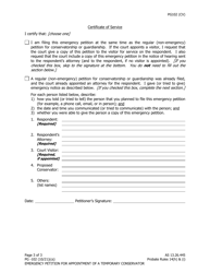 Form PG-102 Emergency Petition for Appointment of a Temporary Conservator - Alaska, Page 3