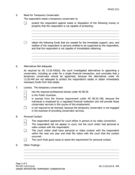 Form PG-425 Order Appointing Temporary Conservator Under as 13.26.445 - Alaska, Page 2