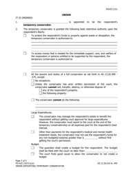 Form PG-425 Order Appointing Temporary Conservator Under as 13.26.445 - Alaska, Page 3