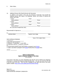 Form PG-425 Order Appointing Temporary Conservator Under as 13.26.445 - Alaska, Page 5