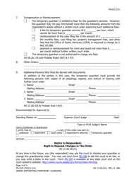 Form PG-410 Order Appointing Temporary Guardian Under as 13.26.301 - Alaska, Page 4
