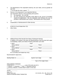 Form PG-420 Order Authorizing Single Transaction Under as 13.26.440 - Alaska, Page 3