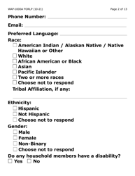 Form WAP-1000A-LP Lihwap Application (Large Print) - Arizona, Page 2