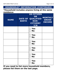 Form WAP-1000A-LP Lihwap Application (Large Print) - Arizona, Page 5