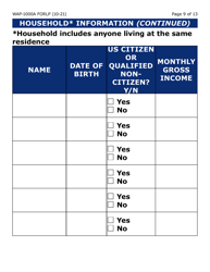 Form WAP-1000A-LP Lihwap Application (Large Print) - Arizona, Page 9