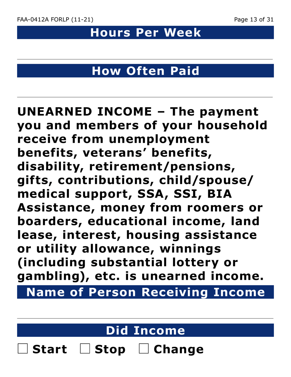 Form FAA-0412A-LP Change Report (Large Print) - Arizona, Page 13