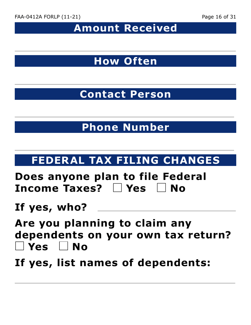 Form FAA-0412A-LP Change Report (Large Print) - Arizona, Page 16