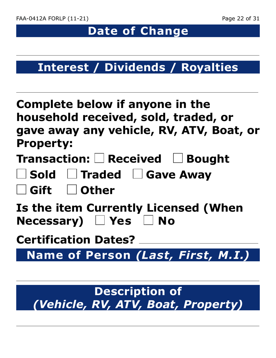 Form FAA-0412A-LP Change Report (Large Print) - Arizona, Page 22