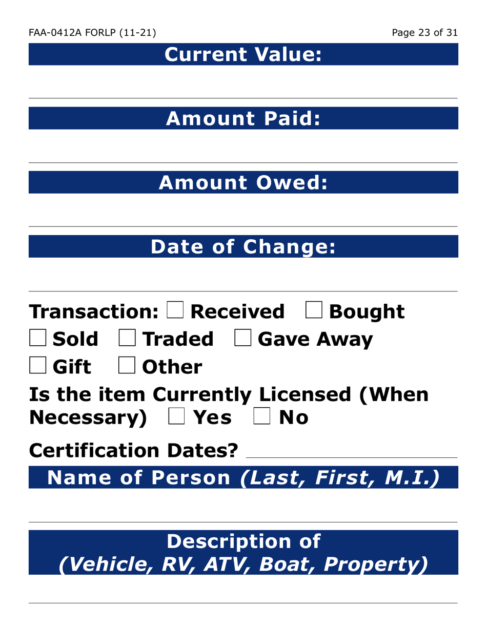Form FAA-0412A-LP Change Report (Large Print) - Arizona, Page 23